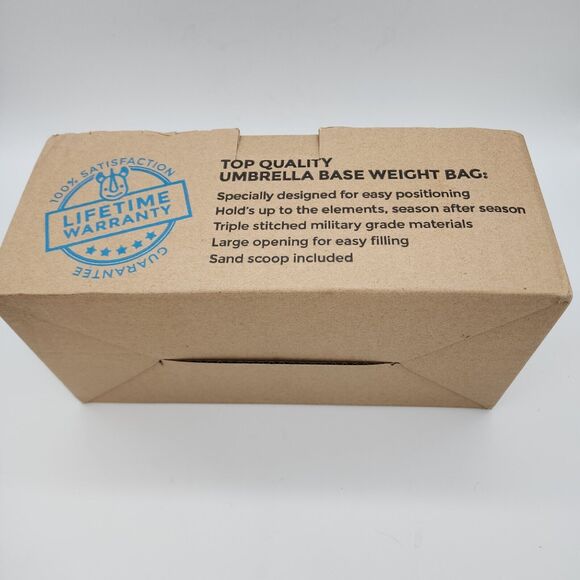 Rhino Basemate Umbrella Base Weight Bag Square 18 Inch Sand Black Universal - Picture 8 of 8